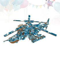 WHAMVOX Blue PP Fighter Plane Model for Kids Playing with Bright Colors and High Quality 3D DIY Toy
