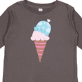 thumbnail image 4 of Inktastic Valentine's Day Ice Cream Cone Boys or Girls Long Sleeve Toddler T-Shirt, 4 of 5