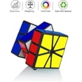 thumbnail image 3 of 2 pcs Magic Smooth Speed Cube Puzzle Twist Magic Cube Holiday Gift for Kids Adults Black, 3 of 5