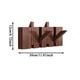 thumbnail image 2 of Perchero de pared de madera natural con forma de piano, 4 ganchos abatibles, perchero de madera maciza para entrada, diseño compacto, perchero de pared estilo japonés sin perforaciones., 2 of 5