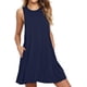 thumbnail image 1 of Vestido informal de verano para mujer, cuello redondo, camiseta, vestido playero liso Fokelyi WRMH-260-11, 1 of 4