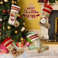 thumbnail image 4 of Bolsa de regalo de calcetín de Feliz Navidad, muñeco de nieve no tejido de gran capacidad, alce, Santa Claus, decoraciones para el hogar, 2023, 4 of 4