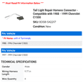 thumbnail image 2 of Tail Light Repair Harness Connector - Compatible with 1988 - 1999 Chevy C1500 1989 1990 1991 1992 1993 1994 1995 1996 1997 1998, 2 of 2