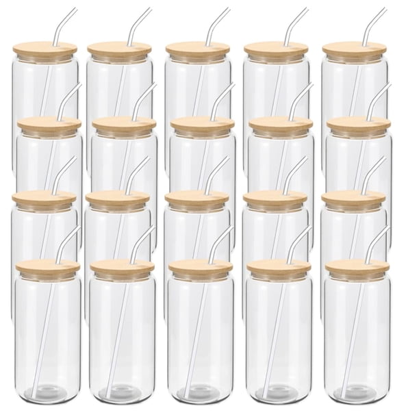 Vasos de vidrio YOUKE OLA, paquete de 20, 470 ml, estilo lata de cerveza