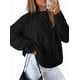 thumbnail image 3 of Suéteres de Cuello Redondo de Punto Extragrandes para Mujer Negro XXL, 3 of 8