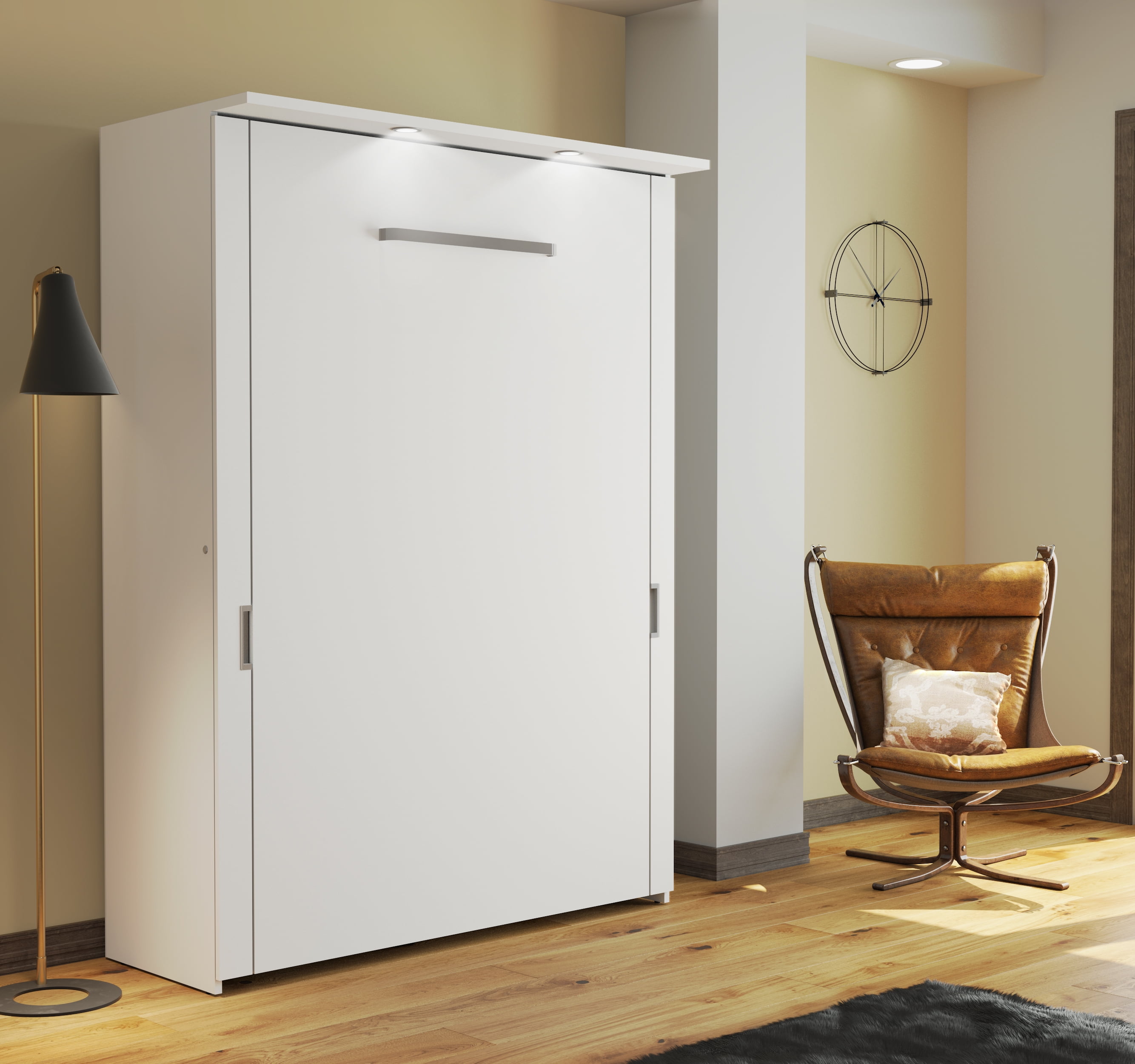 Bestar Lumina Full Wall Bed in White