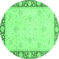 thumbnail image 1 of Ahgly Company Indoor Round Oriental Emerald Green Modern Area Rugs, 6' Round, 1 of 4