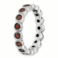 thumbnail image 3 of Bague Grenat Empilable en Argent Sterling Expressions Taille 10, 3 of 3