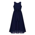 thumbnail image 2 of iEFiEL Big Girls Juniors Chiffon Wedding Bridesmaid Dress Tweens Empire Waist Party Flower Girl Dress Navy Blue 6, 2 of 7