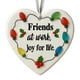 thumbnail image 2 of Decoraciones navideñas, adornos navideños, corazón de cristal marino con forma de corazón, decoración de la amistad, recuerdo de la amistad, adorno de corazón de la amistad para el árbol de Navidad, a, 2 of 5