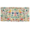 thumbnail image 7 of Yayeee Kitchen Curtains Tier Set of 2 Light Filtering 57"x36" Over Sink Window Panels, Cartoon Animals, 7 of 7