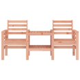 Garden bench with table 2seater solid Douglas fir