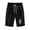 Black, variant on Women's Summer Versatile Printed Five Points Large Size Fashionable Cotton Linen Pants Casual Lightweight Pants Shorts