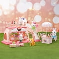 thumbnail image 1 of Juguete Casa de Muñecas Set Tienda de Postres de Conejitos con Terraza, Resbaladilla, Accesorios y Figuras Incluidas, 1 of 5