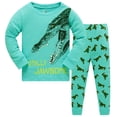 thumbnail image 4 of Conjuntos de Pijamas de dinosaurio de Navidad para niños de 3 a 8 años, ropa de dormir a rayas, Pijamas de Papá Noel para bebés, 4 of 4