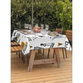 thumbnail image 3 of Outdoor Tablecloth with Umbrella Hole for Patio/Picnic/Party/Camping, Cartoon Tractor Waterproof Table Cloth Rectangle Table Cover Washable, Cute Grey Digger Shovel Truck (60"x 84"), 3 of 8