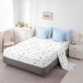 thumbnail image 5 of Erosebridal Blue Bows 7 Pieces Bedding Comforter Set For Bowknot Girl,Cartoon Kawaii Bowtie Full Bedding Set,Dreamy Princess Style,Reversible, 5 of 7