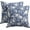 Navy Blue White, variant on Blue Floral Pillow Covers 18x18 Inch Set of 2 Blue and Cream Chinoiserie Flower Outdoor Decorative Throw Pillows Vintage Rustic Toile Pillowcases Cushion Covers for Couch Home Decor