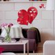 thumbnail image 1 of Farfi Espejo 3D amor corazón acrílico etiqueta de la pared calcomanía sala de estar arte mural decoración Farfi 8600087, 1 of 6