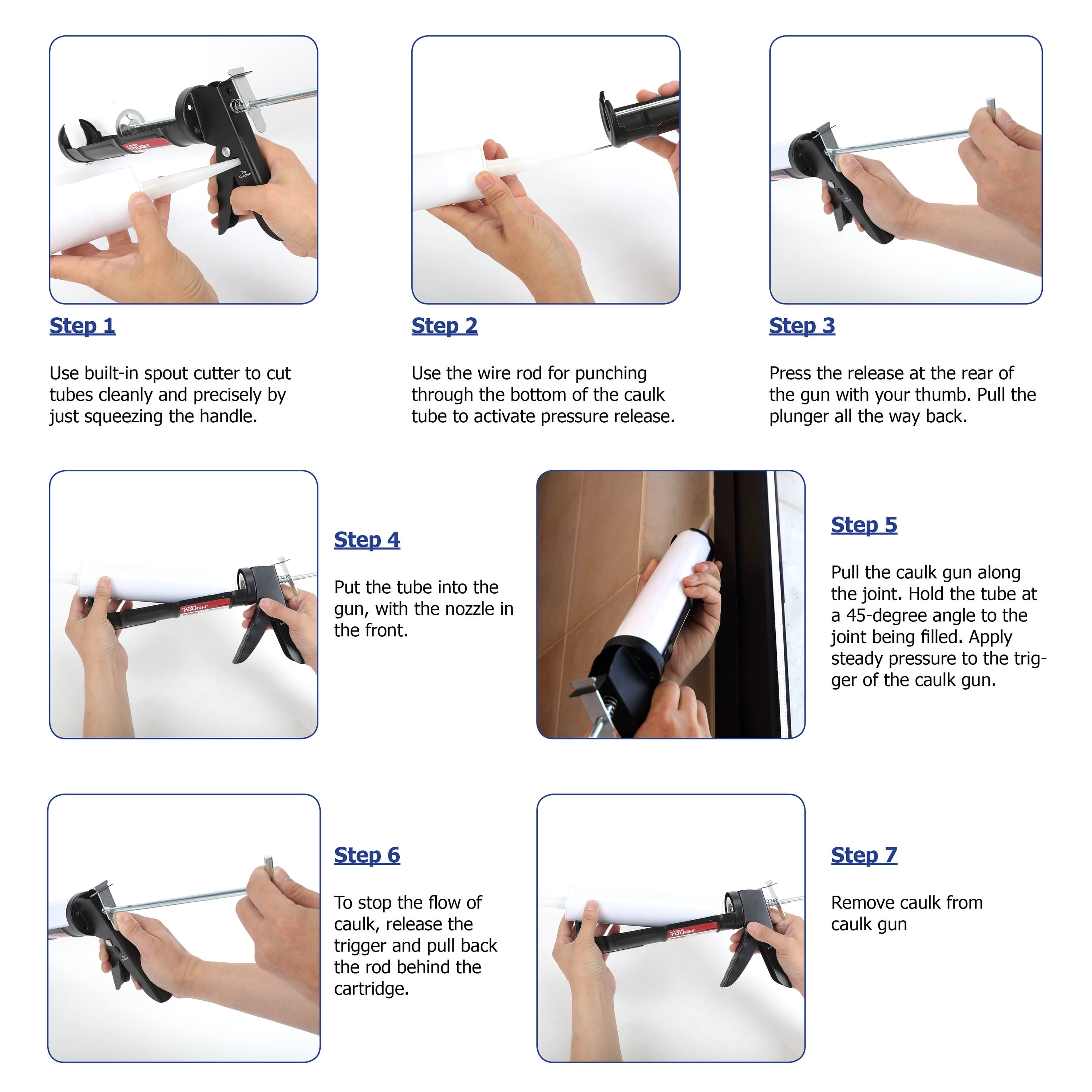 Hyper Tough 9 In Ratcheting Caulk Gun Walmart Com Walmart Com