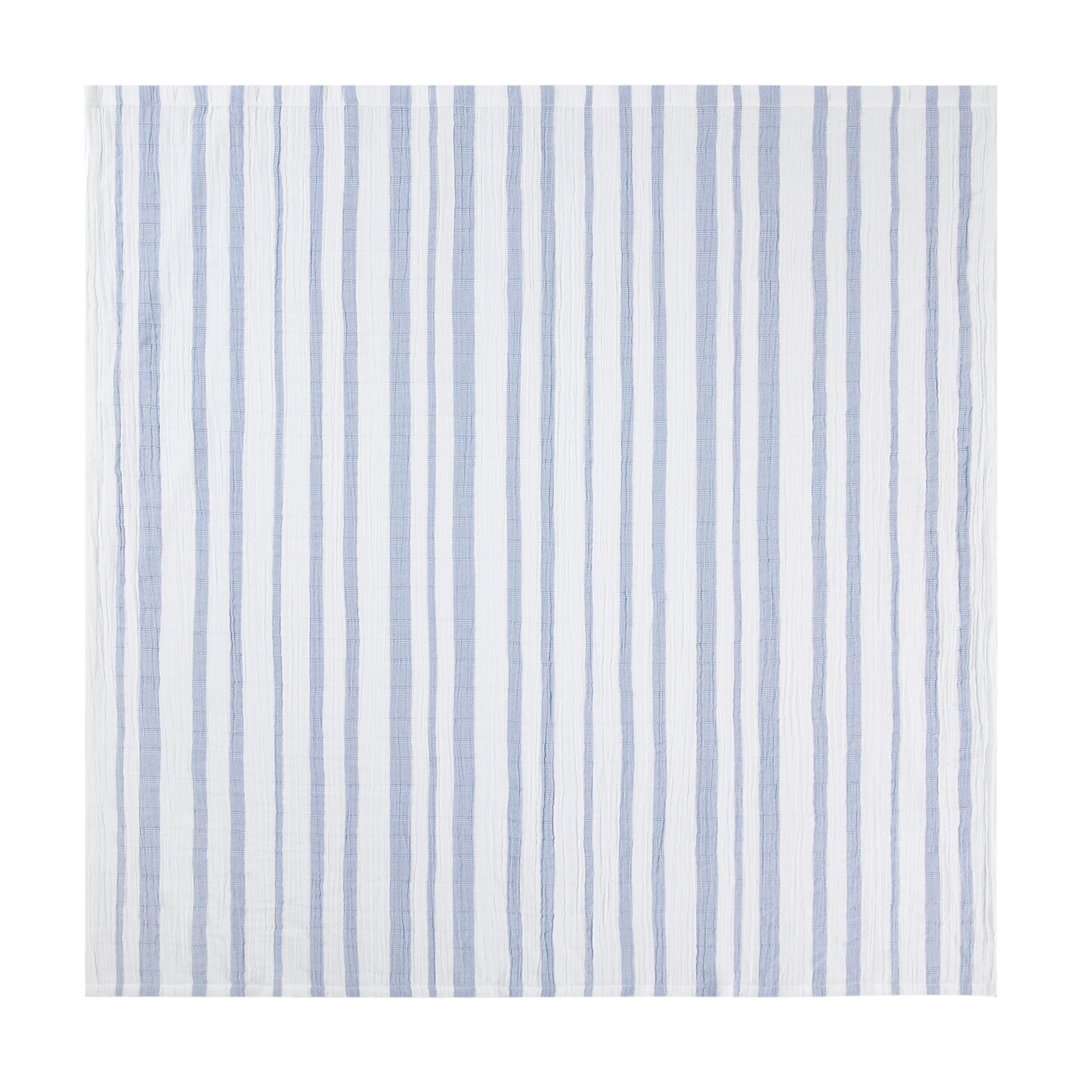 Better Homes & Gardens Blue Silver Gauze Stripe Shower Curtain, 100% Cotton, 72 in x 72 in