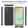 thumbnail image 2 of Njjex For Galaxy S24 FE 5G Case with Screen Protector,Liquid Silicone Soft Gel Rubber Slim Microfiber Lining Cushion Texture Cover Shockproof Protective Case for Samsung S24 FE 6.7", Black, 2 of 7