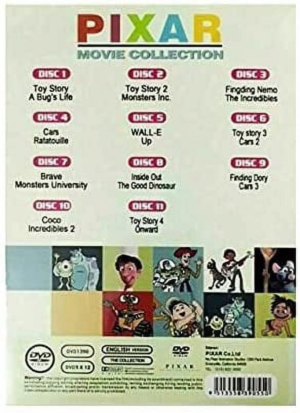 Walt Disney Pixar 22 Original Animated Kids Movies Collection DVD