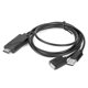 thumbnail image 2 of Cable adaptador de conversión MUXIY USB hembra a USB macho Compatible con AV digital 1080P, 2 of 8