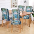 thumbnail image 2 of Yayeee 4 Pack Dining Chair Covers Stretch Parson Chairs Slipcovers Seat Protector, Blue Sea, 2 of 6