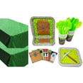thumbnail image 1 of Mining Fun Deluxe Party Packs 70 Pieces for 16 Guests, Mining Fun, Birthday Party Supplies, Pixel Party, 1 of 9