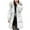 White, variant on Lovskoo Womens Winter Coats Hooded Quilted Jacket Long Sleeve Mid Length Jacket with Large Faux Fur Hooded Warm Thickened Cotton Padded Jacket Black