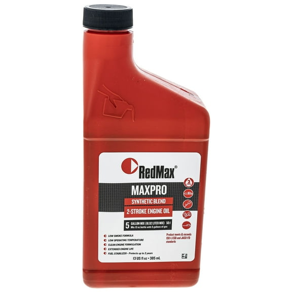 RedMax OIL2CY13 13oz Bottle of Red Max Synthetic 2 Stroke Oil w Fuel Stabilizer