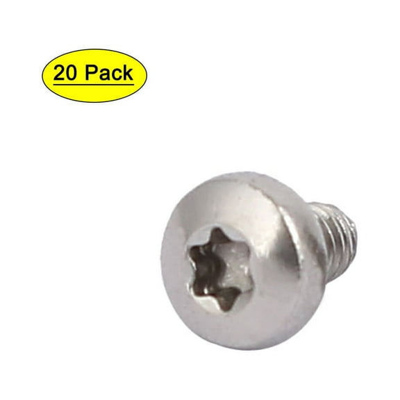 Unique Bargains M2 x 3mm 304 Stainless Steel Torx Pan Head Screws Bolts Fasteners 20pcs