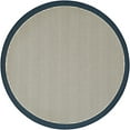 thumbnail image 5 of Unique Loom Outdoor Border Collection Area Rug - Frame (5' 1" Round Navy Blue/Ivory), 5 of 9