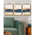 thumbnail image 4 of Drsoum Landscape Mountain Wall Art Set Lake Sunrise Pine Tree Forest Art for Living Room Bedroom 11x14in3pcs Natural Framed, 4 of 5