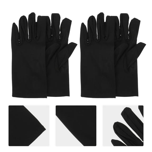 WHAMVOX 2 Pairs Etiquette Gloves Gloves for Delicate Objects Women's Work 20x9cm Black