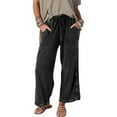 thumbnail image 2 of Lentta Womens Wide Leg Sweatpants High Waist Baggy Pants Drawstring Athletic Palazzo Pants with Pockets, 2 of 7