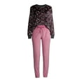 thumbnail image 6 of Secret Treasures Women's and Women's Plus Size Velour Top and Joggers, 2-Piece Set, 6 of 6