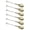 Gold, variant on Oasiva Set Of 6 Decorative Dessert Spoons Acrylic Crystal Handle Zinc Alloy Kitchen Mixing Tool for Cocktails Coffee Stirring