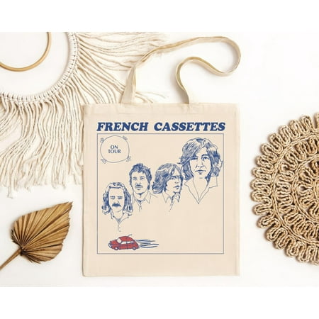 vintage French Cassettes On Tour 2024 Merch With Tour Dates List Tote Bag-TH19154