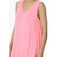 thumbnail image 5 of Women's PLUS Essentials Luxe Jersey Tunic V-Neck Relaxed Fit Sleeveless Top, 5 of 7