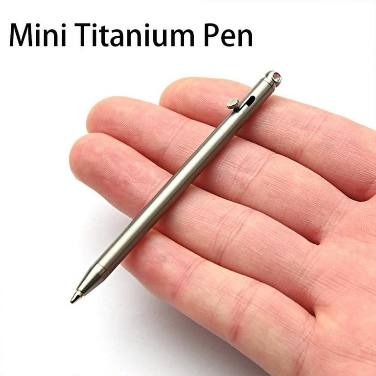 Outdoor Travel Portable Keychain Pen Titanium Ti Mini Practical Ballpoint  Pen
