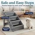 thumbnail image 2 of Dog Stairs - Foldable Pet Stairs with 4-Step Design - Non-Slip Pet Steps for Puppies, Kittens, and Small Pets by PETMAKER (Gray), 2 of 7
