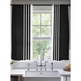 Sheer Curtains 63 Inches Long, Black White Stripe Light Filtering ...