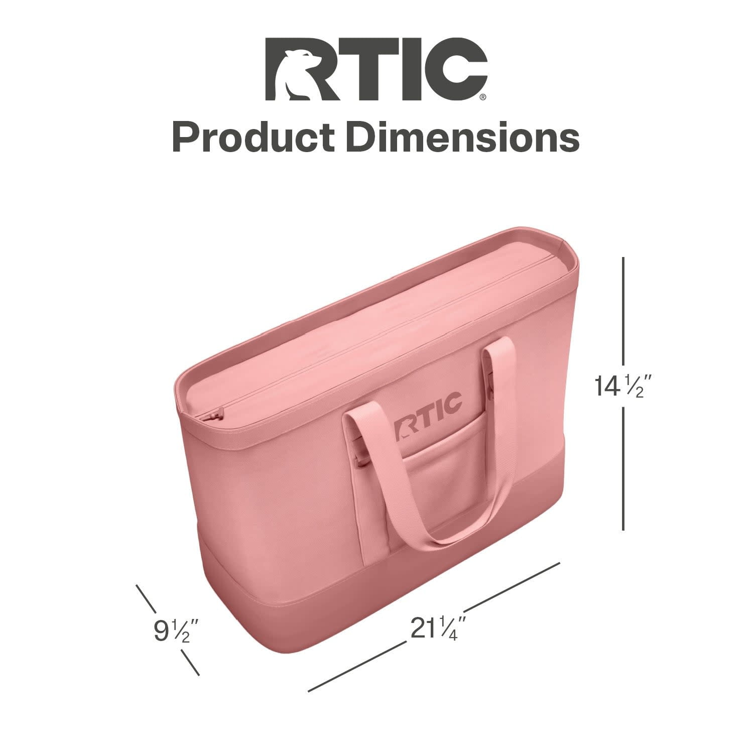 RTIC Everyday Insulated Tote Bag, 35 Ltr Cooler Bag, Leak-Free Interior, Fits 58 Cans, Dusty Rose