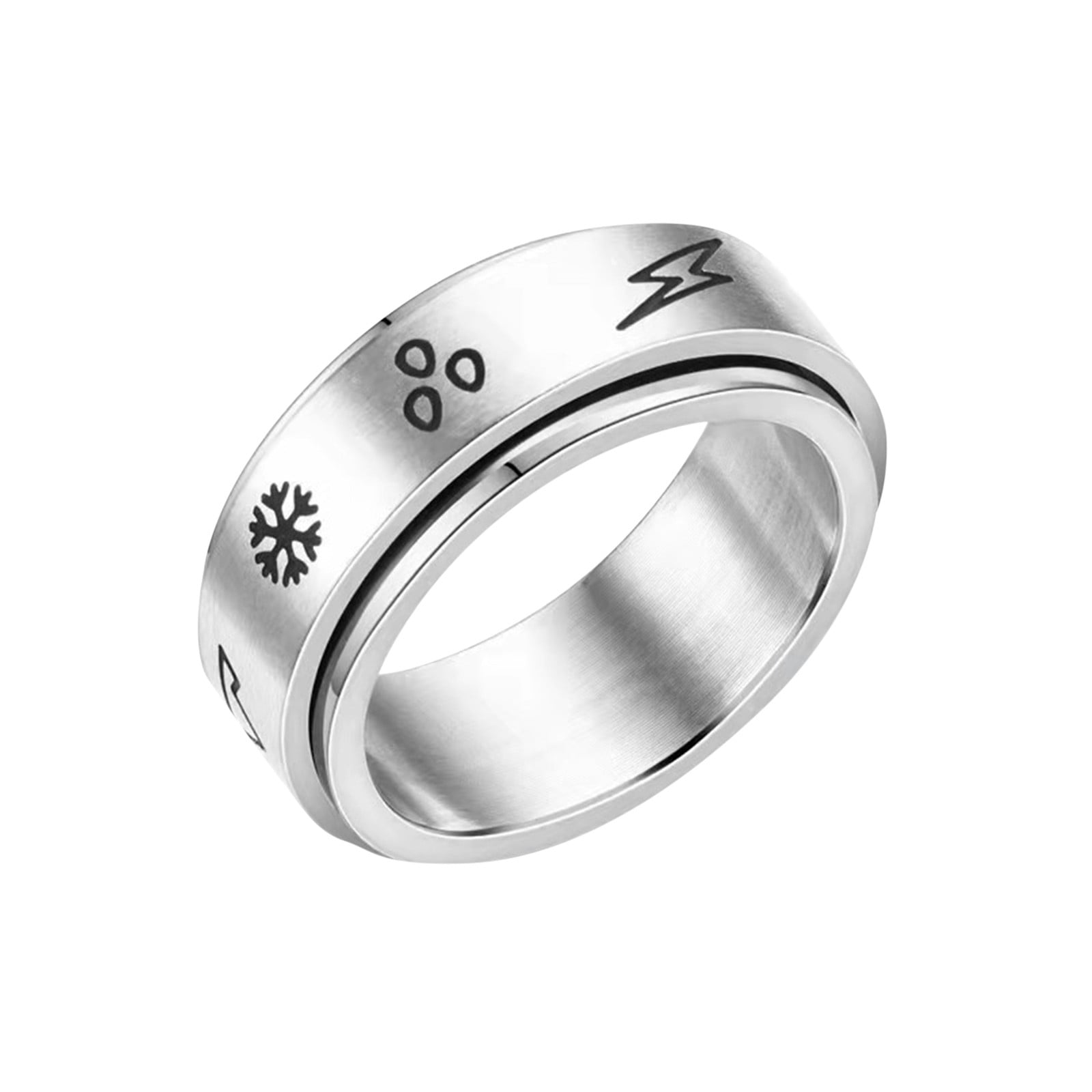Stainless Steel Triple Moon Godness Ring Gold Finger Rings Unisex Jewelry Gifts