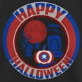 thumbnail image 2 of Girl's Marvel Captain America Pumpkin Happy Halloween Graphic Tee Black X Small, 2 of 4