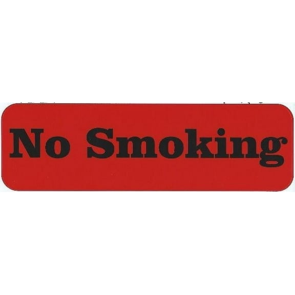 10in x 3in Red No Smoking Magnet