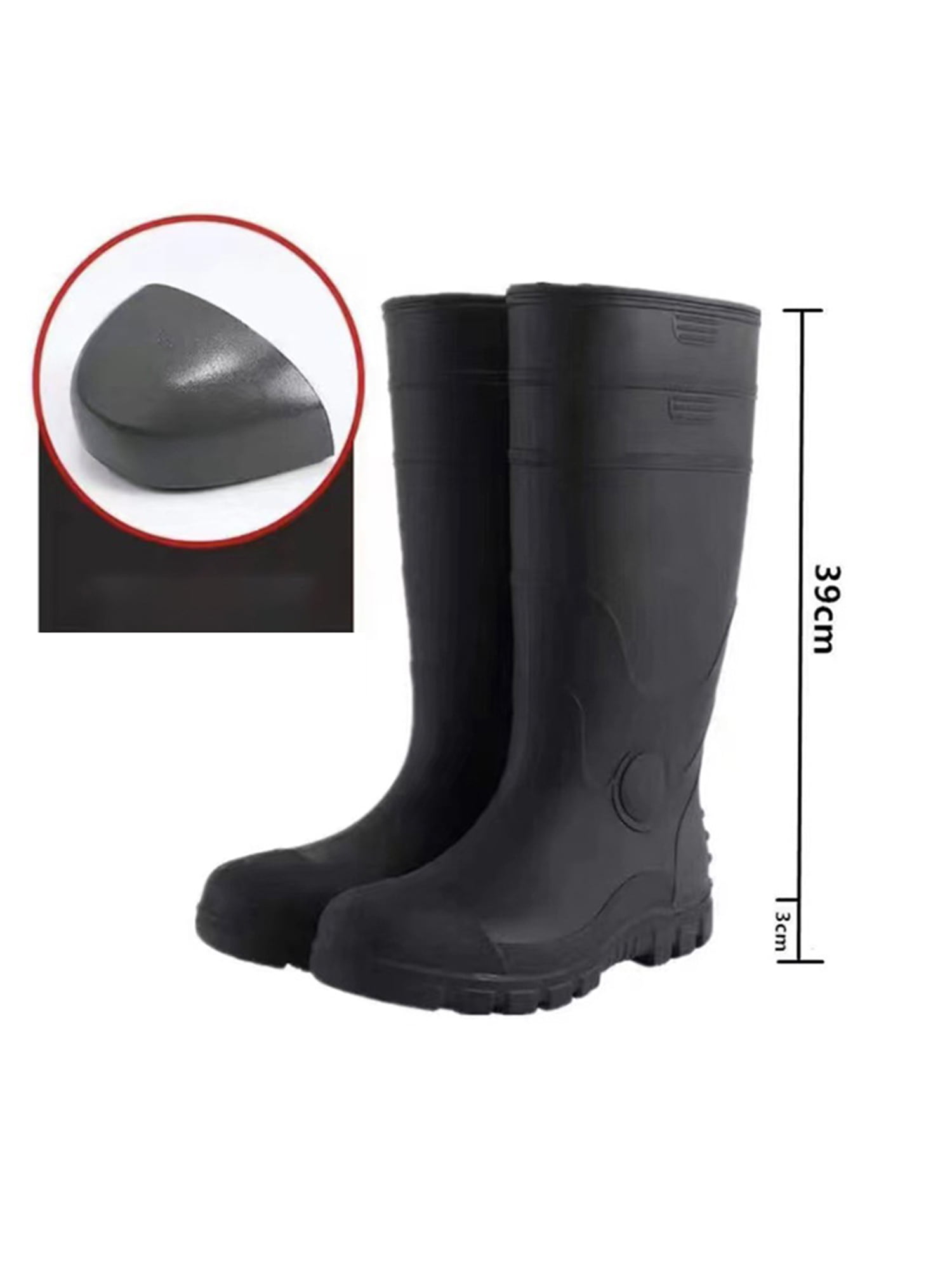 Men's Solid PVC Rain Boots, Slip On Non-slip Durable Waterproof Comfy Rain  Shoes For Outdoor Working Fishing