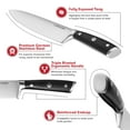 thumbnail image 3 of Master Maison 15 Piece Ultra Premium Professional Knife Set | German Stainless Steel Kitchen Knife Set With Dual Sharpener & Edge Guard Cover | Anti-Fatigue, Ergonomic, Full-Tang Triple-Riveted Handle, 3 of 5